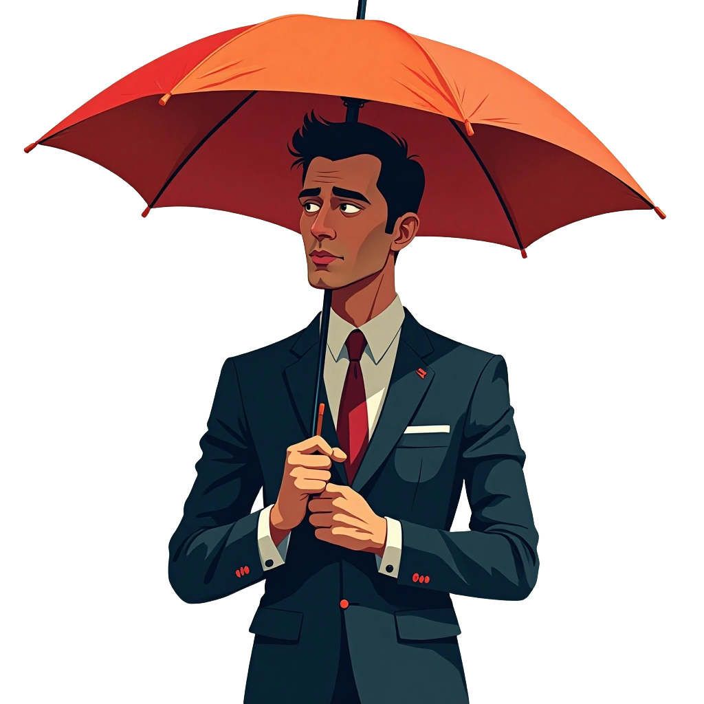 Businessman with Umbrella